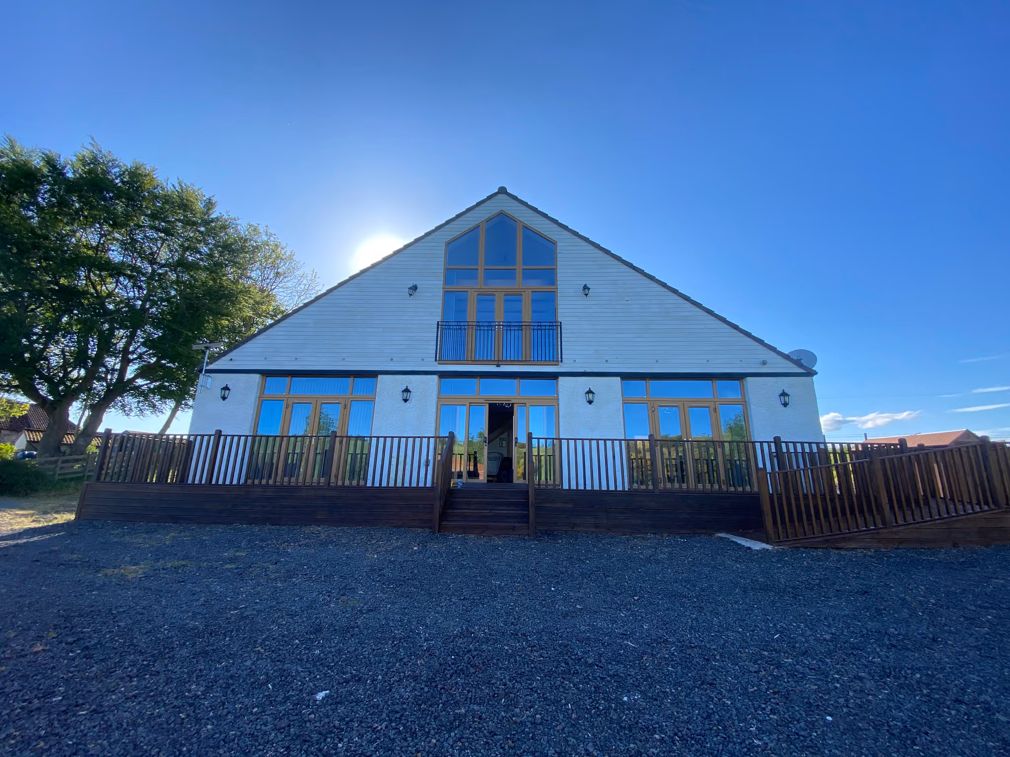 Finished St Michaels house with treated and oiled timber decking and freshly redecorated interior walls and ceilings.
