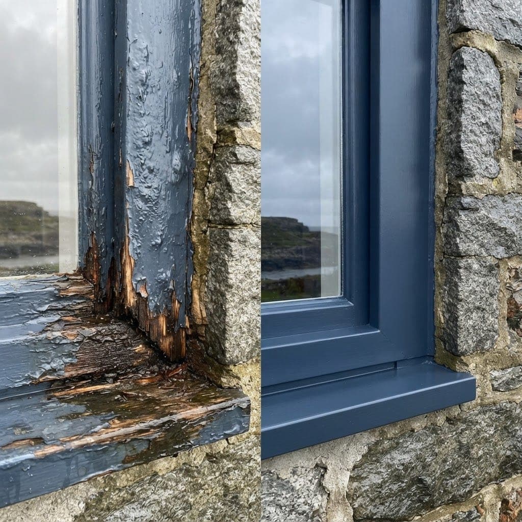 Exterior timber comparison after coastal weather exposure