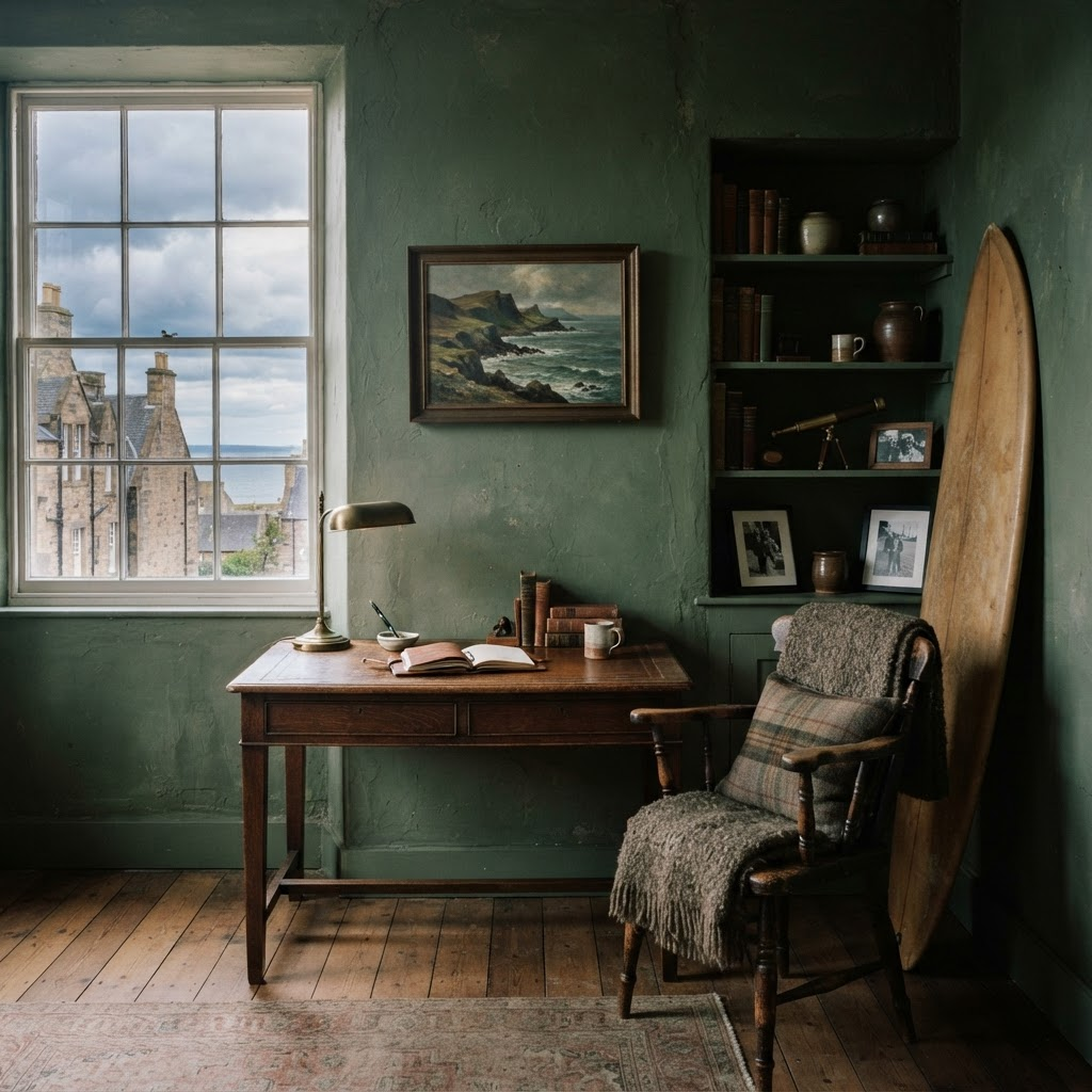 The Study, a hand-finished interior in West Sands, St Andrews